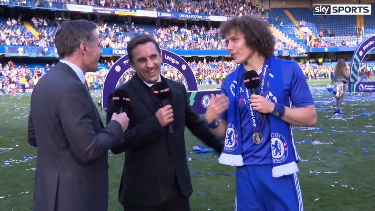 David Luiz, Jamie Carragher and Gary Neville