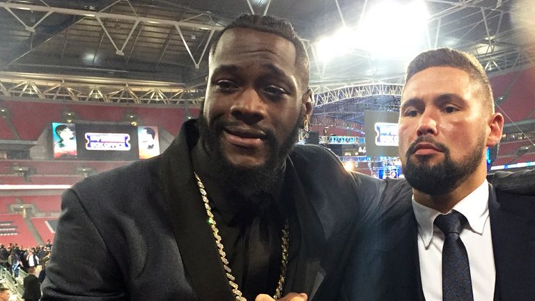 Deontay Wilder and Tony Bellew at Wembley