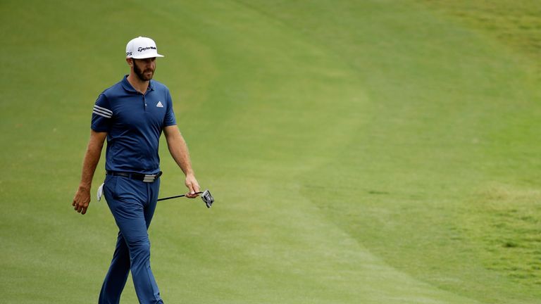 Dustin Johnson of the United States walks on the second hole during the third round of THE PLAYERS Championship