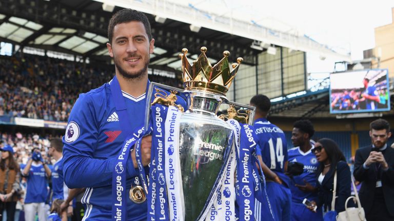 Eden Hazard recently got his hands on the Premier League trophy