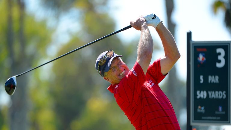 Fred Funk has a narrow lead in the season's first Champions' major