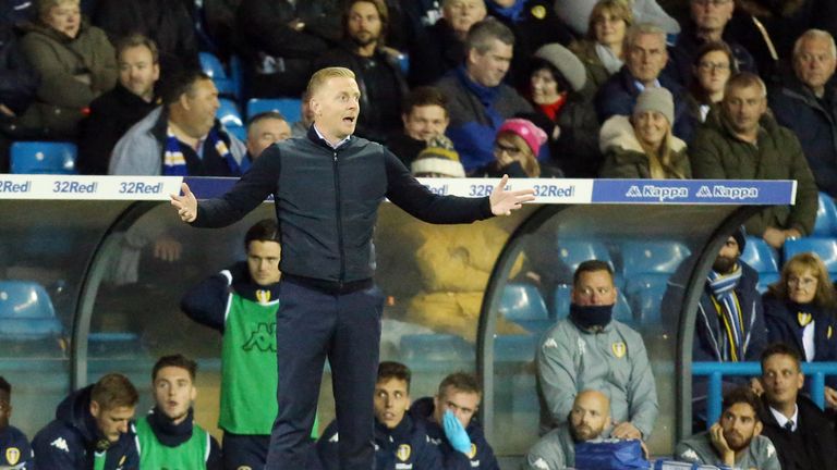Leeds United manager Garry Monk during the Sky Bet Championship match at Elland Road, Leeds.
