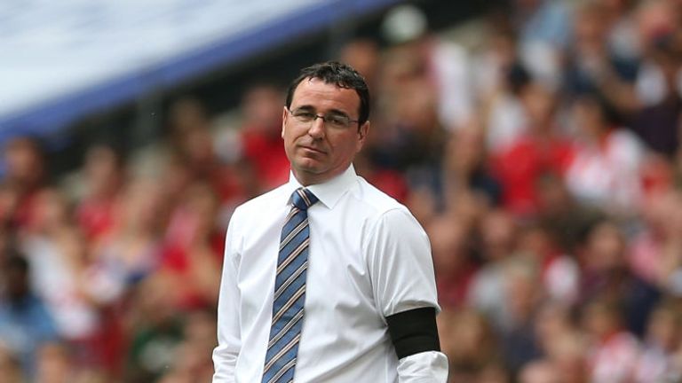 LONDON, ENGLAND - MAY 28: Gary Bowyer, manager of Blackpool 