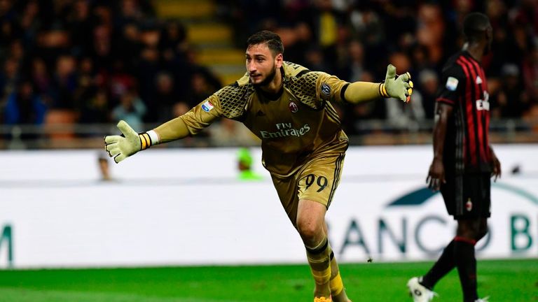 AC Milan's goalkeeper Gianluigi Donnarumma has been linked with a move to Manchester City
