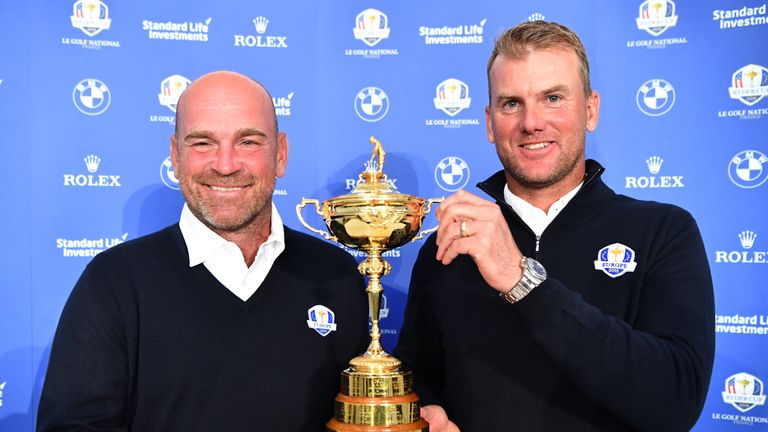 Ryder Cup Captain Thomas Bjorn of Denmark at the announcement of his Vice Captain Robert Karlsson of Sweden