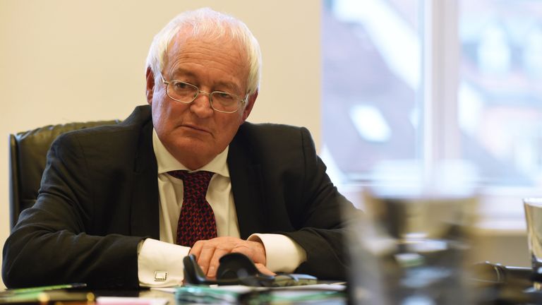 Hans-Joachim Eckert, head of the adjudicatory arm of FIFA's ethics commitee, attends a press conference on December 21, 2015 in Munich, southern Germany, o