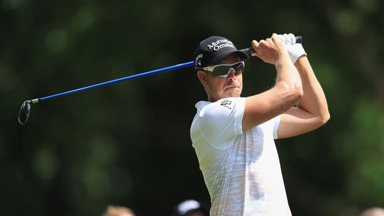 Henrik Stenson of Sweden on the third tee during day three of the BMW PGA Championship at Wentworth