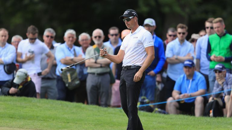 Henrik Stenson of Sweden on the sixth green during day three of the BMW PGA Championship at Wentworth