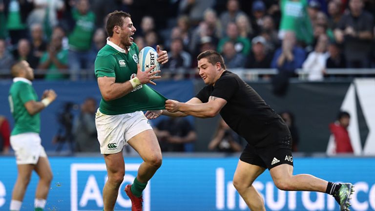 Henshaw in action against New Zealand