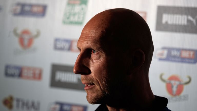 Reading manager Jaap Stam during the press conference at Hogwood Park Training Ground, Reading. PRESS ASSOCIATION Photo. Picture date: Thursday May 25, 201