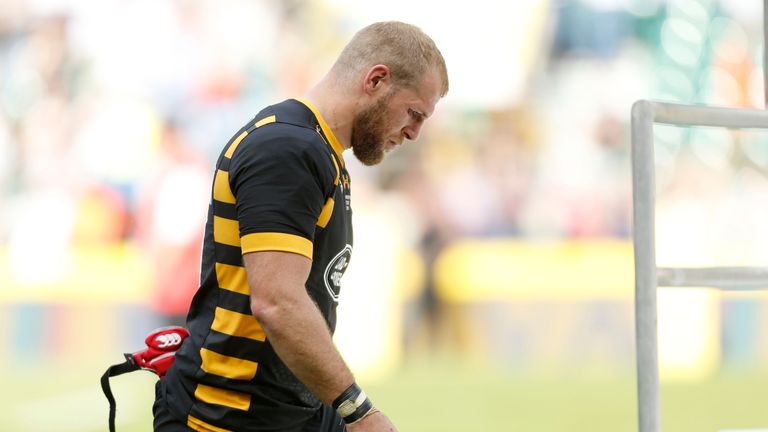 Wasps' James Haskell looks dejected after losing to Exeter