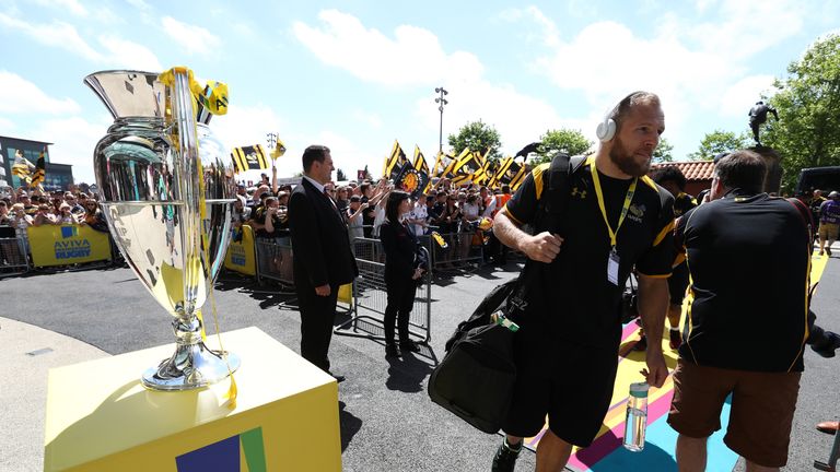 LONDON, ENGLAND - MAY 27 2017: James Haskell of Wasps arrives at the stadium prior to the Aviva Premiership Final between Wasps and Exeter Chiefs