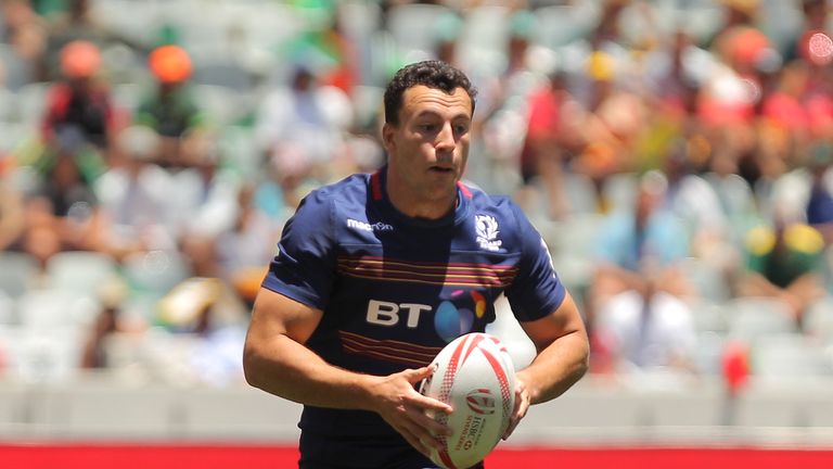 CAPE TOWN, SOUTH AFRICA - DECEMBER 11 2017:  Jamie Farndale of Scotland during the match between Scotland and USA during day 2 of the Cape Town Sevens