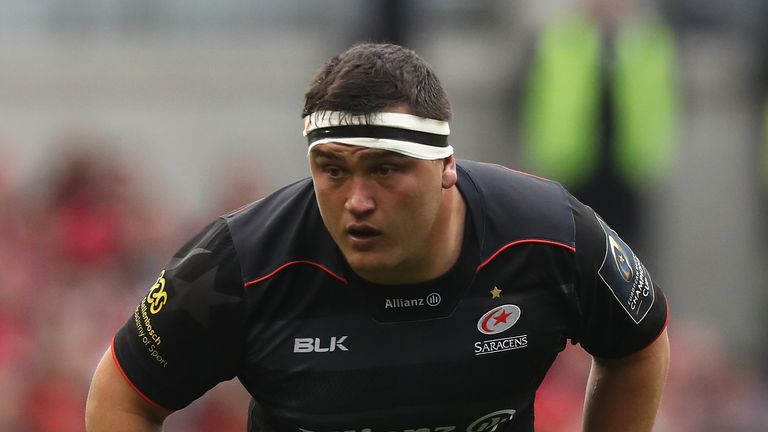 DUBLIN, APRIL 22 2017:  Jamie George of Saracens looks on during the European Rugby Champions Cup semi final match between Munster and Saracens