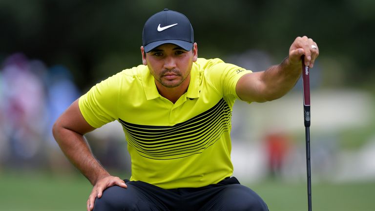 IRVING, TX - MAY 20:  Jason Day of Australia putts the ball on the 11th green during Round Three of the AT&T Byron Nelson at the TPC Four Seasons Resort La