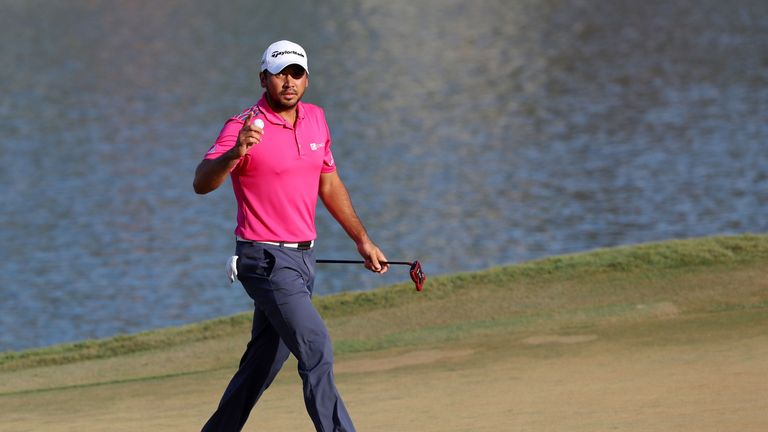 PONTE VEDRA BEACH, FL - MAY 15:  Jason Day of Australia reacts during the final round of THE PLAYERS Championship at the Stadium course at TPC Sawgrass on 