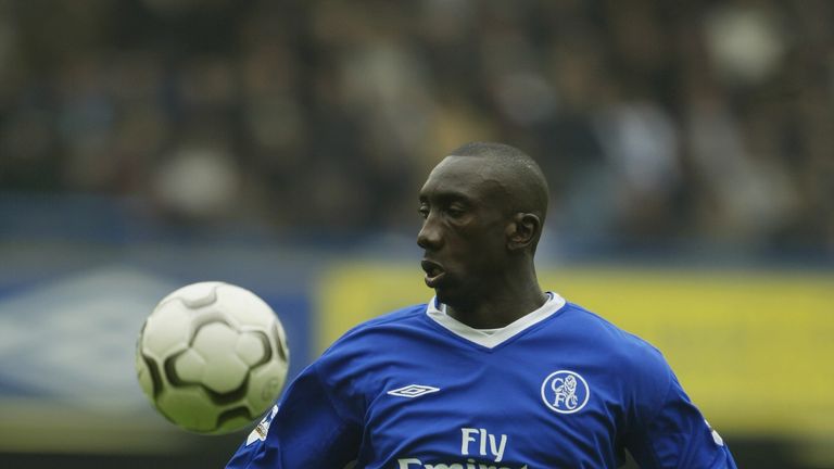 LONDON - MAY 1: Jimmy Floyd Hasselbaink of Chelsea during the FA Barclaycard Premiership match between Chelsea and Southampton at Stamford Bridge on May 1,