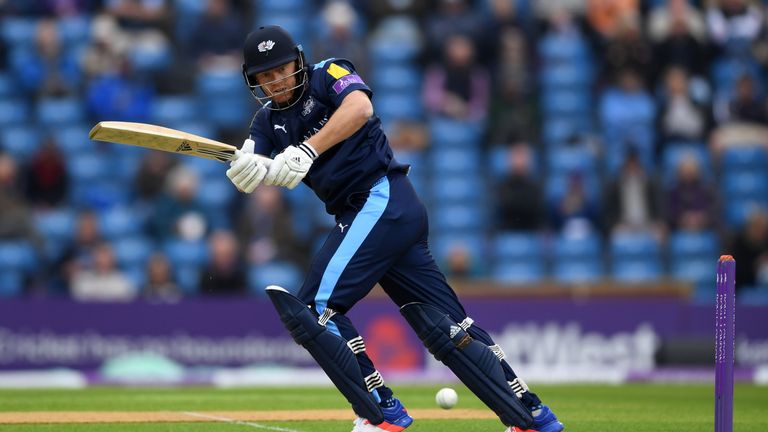 Jonathan Bairstow bats during the Royal London One-Day Cup match between Yorkshire and Lancashire at Headingley