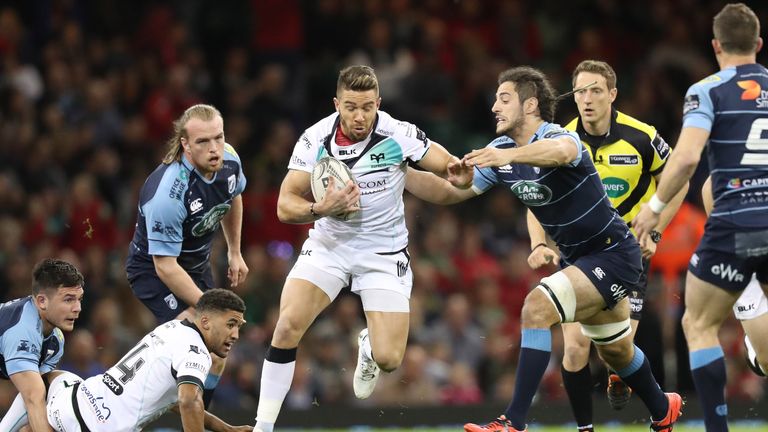 Guinness PRO12, Judgement Day Principality Stadium Cardiff 15/4/2017.Cardiff Blues vs Ospreys.Ospreys  Rhys Webb.Mandatory Credit ..INPHO/Billy Stickland