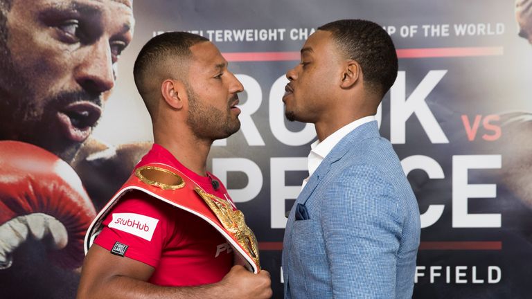 Kell Brook and Errol Spence hold a press conference to announce their fight on 27th May 2017 at Bramall lane on March 22, 20