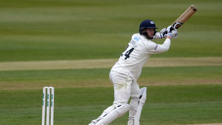 BRISTOL, UNITED KINGDOM - APRIL 24: Liam Norwell of Gloucestershire bats during the Specsavers County Championship Division Two match between Gloucestershi