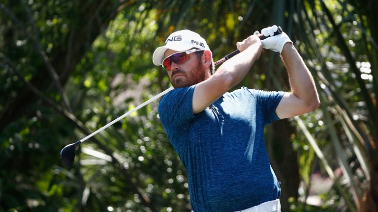 Louis Oosthuizen of South Africa plays his shot from the fifth tee during the second round of the THE PLAYERS Championship