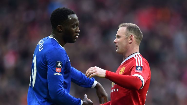 Romelu Lukaku and Wayne Rooney