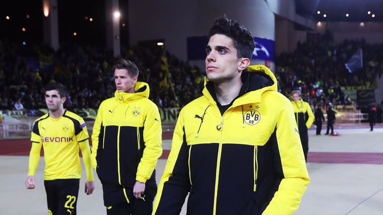 Marc Bartra following Dortmund's elimination from the Champions League Quarter-Finals