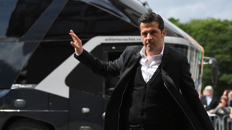 HULL, ENGLAND - MAY 21:  Marco Silva, Manager of Hull City arrives at the stadium prior to the Premier League match between Hull City and Tottenham Hotspur