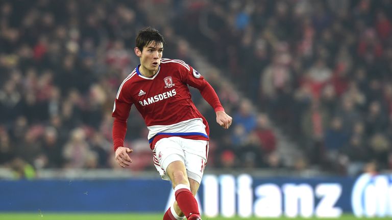 Marten de Roon of Middlesbrough during the Premier League match against West Ham United