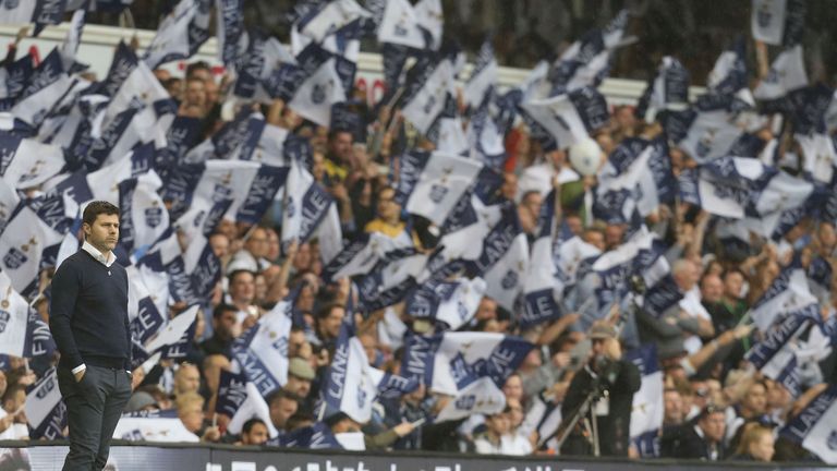 Mauricio Pochettino at Tottenham's last match at White Hart Lane