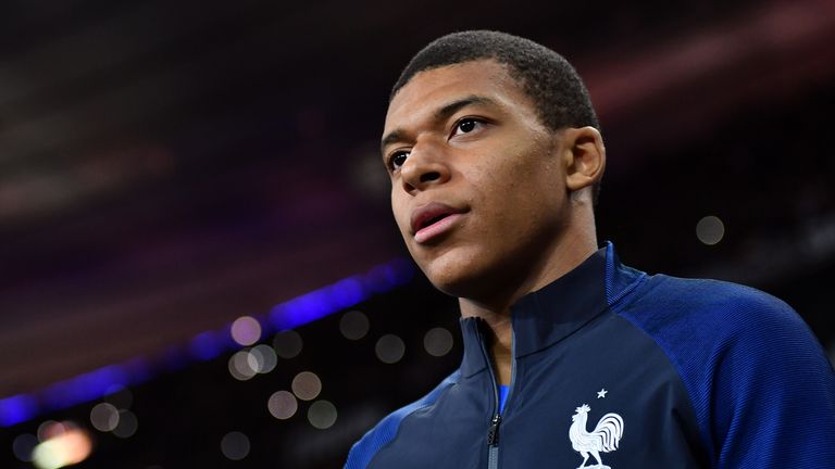 Kylian Mbappe made his France debut in March