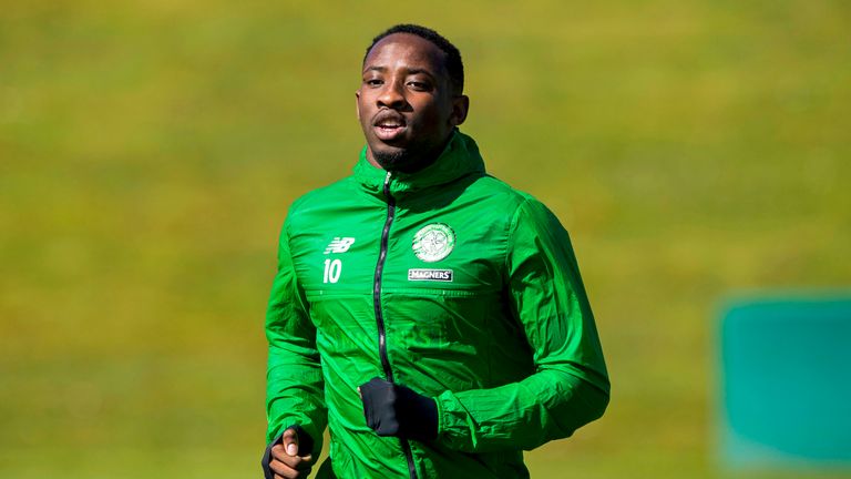 Celtic's Moussa Dembele is in light training at Lennoxtown