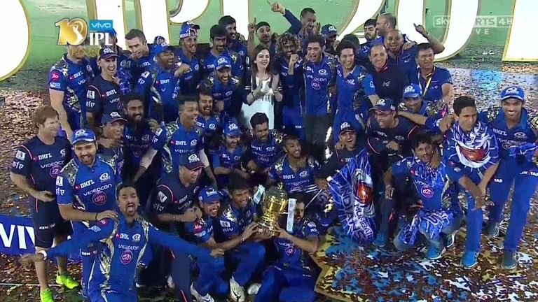 Mumbai Indians celebrate their dramatic title triumph
