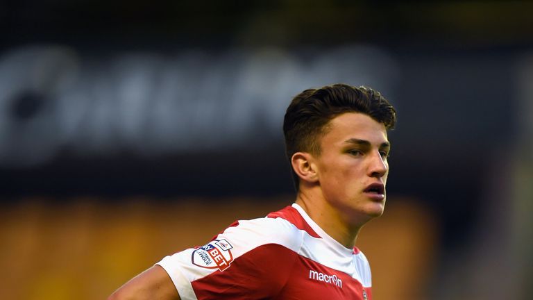 Regan Poole in action during the Capital One Cup 