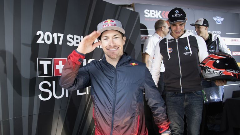 Nicky Hayden in Phillip Island, Australia earlier this year