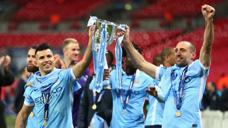 Pablo Zabaleta has also won two League Cups and the FA Cup at City