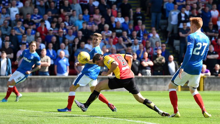 Partick Thistle's Kris Doolan heads the home side in front