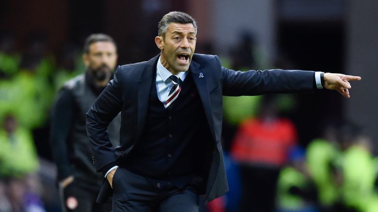 Rangers manager Pedro Caixinha says he is not thinking about Aberdeen next season