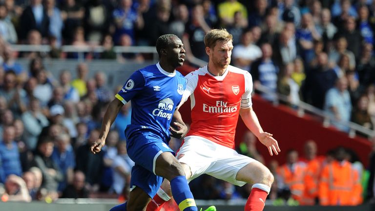 during the Premier League match between XXX and XXX at Emirates Stadium on May 21, 2017 in London, England.