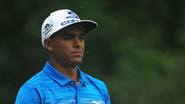 Rickie Fowler of the United States looks on from the second tee during the third round of THE PLAYERS Championship