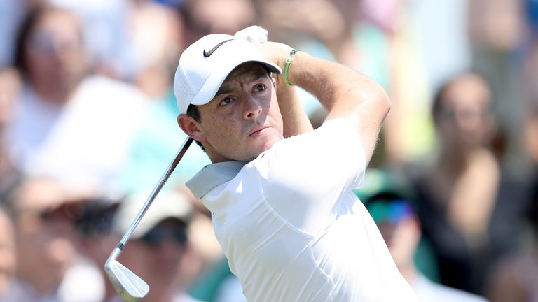 Rory McIlroy during the first round of the THE PLAYERS Championship on the Stadium Course at TPC Sawgrass