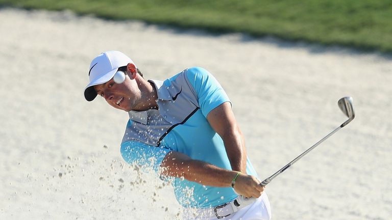 PONTE VEDRA BEACH, FL - MAY 12:  Rory McIlroy of Northern Ireland plays a shot from a bunker on the 11th hole during the second round of the THE PLAYERS Ch