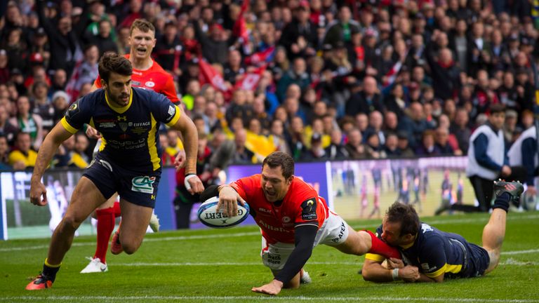 Alex Goode scores the decisive try against Clermont