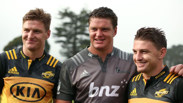 Brothers Jordie (left), Scott (middle) and Beauden Barrett.