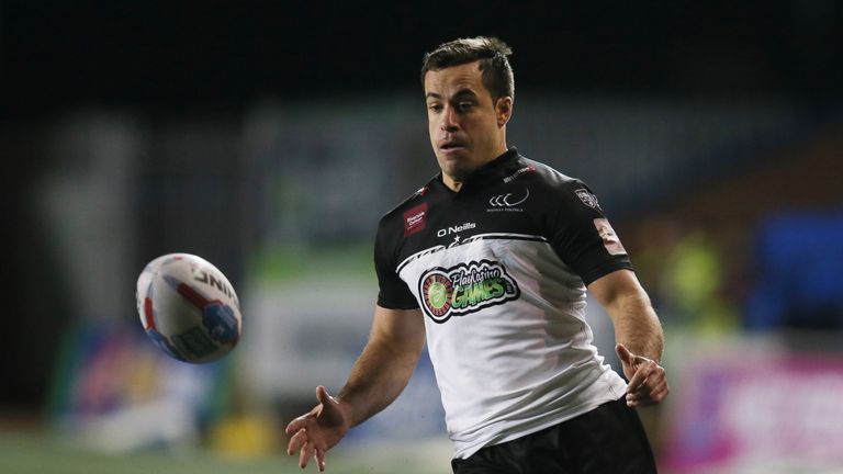 Widnes wing Corey Thompson scored a brilliant try as the Vikings secured Super League status in France 