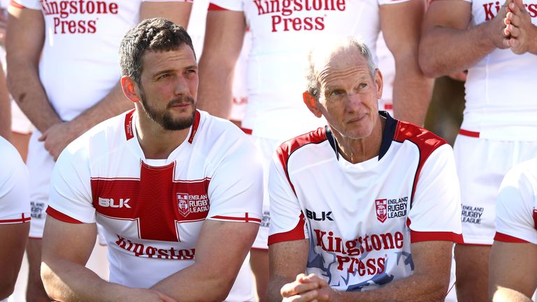 England captain Sean O'Loughlin and head coach Wayne Bennett