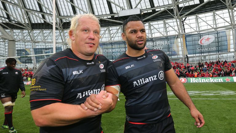 Saracens forwards Petrus du Plessis and Billy Vunipola