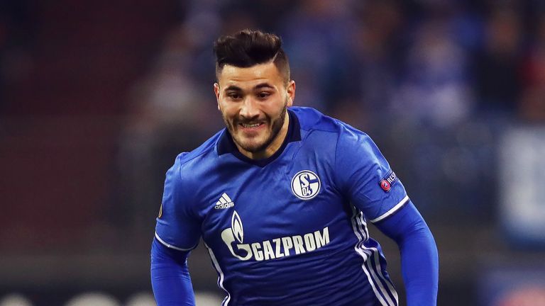 Sead Kolasinac in action for Schalkr during the Europa League against FC Krasnodar