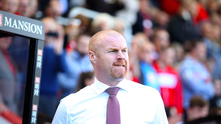 Sean Dyche before the match against Bournemouth at the Vitality Stadium